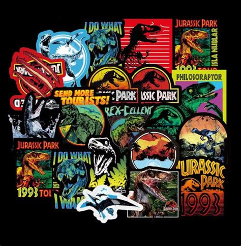 25 Pieces Jurassic Park Sticker Lot Etsy