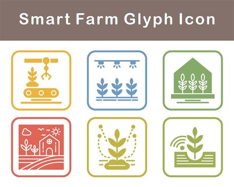 Smart Farm Vector Icon Set 21456723 Vector Art At Vecteezy