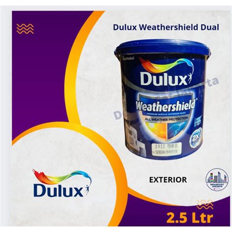 Jual Cat Tembok Dulux Weathershield Dual Brilliant White Ltr