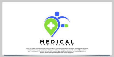 Clinical logo design with creative concept Vector Image