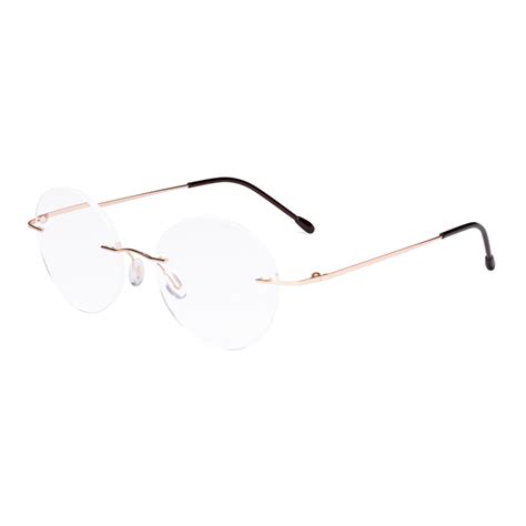 Round Rimless Reading Glasses Women Men