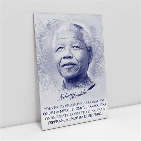 Quadro Decorativo Nelson Mandela Personalidades Famosas