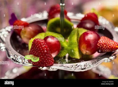 Fruit canape snack Stock Photo - Alamy