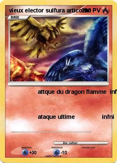 Pok Mon Vieux Elector Sulfura Articodin Attque Du Dragon Flamme