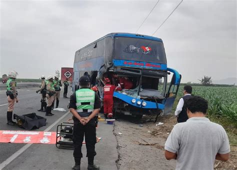 Accidente En La Panamericana Norte Choque De Bus Con Tráiler Deja Un