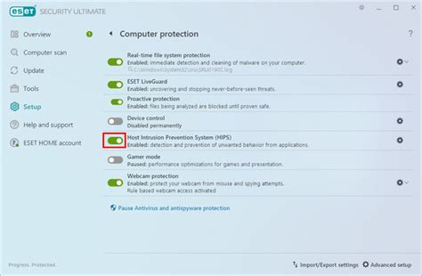 KB2950 Enable Host Based Intrusion Prevention System HIPS In ESET