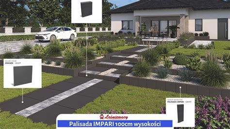 Palisada betonowa krawężnik 100cm na taras schody KURIER Szydłowiec