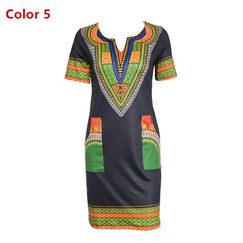 Dashiki Sexy Summer African Femme Vintage Mini Hippie Shirt Dresses Dashiki Wears