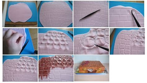 Croc Skin Effect Cake Decorating Tutorials Fondant Tutorial Clay Stamps