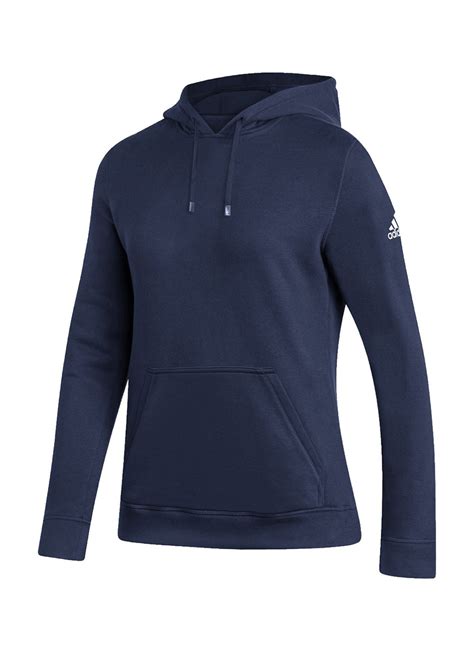 Branded Adidas Women's Team Navy Blue / White Fleece Hoodie | Printed ...