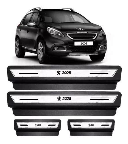 Soleira Porta Platinum Peugeot 2008 2015 2016 Á 2018 Prata