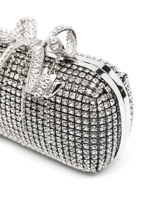 Self Portrait Crystal Embellished Chainmail Clutch Bag Farfetch