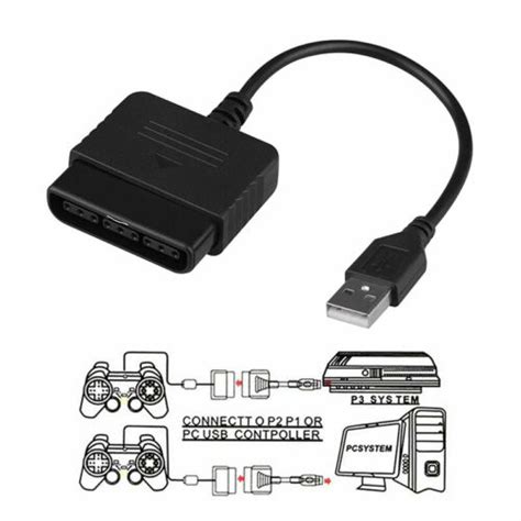 For PS2 To PS3 Controller Adapter PlayStation 2 To USB Cable For PC