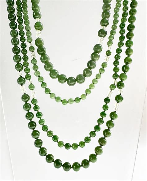 Green Nephrite Jade Prehnite Necklace Gemstone Therapy Institute