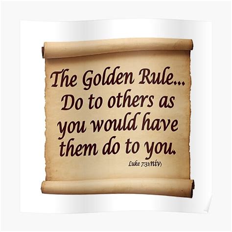 "THE GOLDEN RULE" Poster for Sale by CalliopeSt | Redbubble