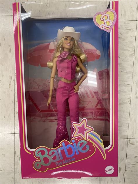 💞💖barbie The Movie Collectible Doll Margot Robbie Pink Western Outfit🎀