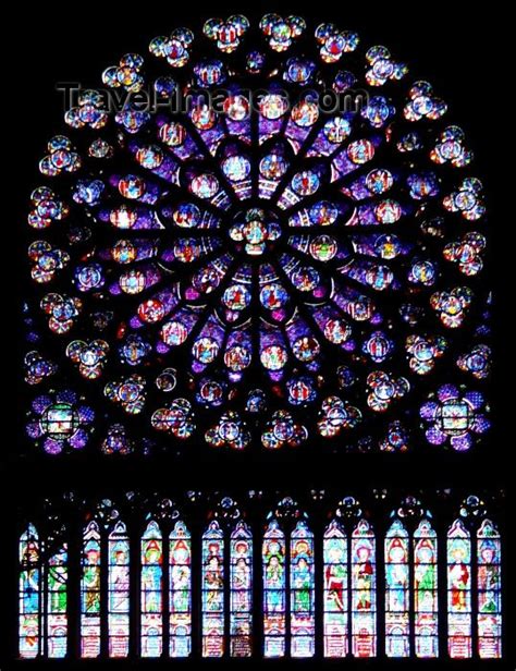 Notre Dame Paris France Stained Glass Rose Window Paris