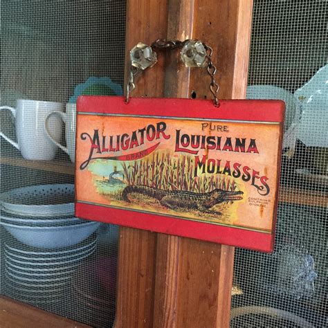 Vintage Metal Signs Cajun Swamp Alligator Home Wall Decor Vintage Can