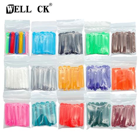 1pack 1040pcs 40sticks Dental Orthodontic Elastic Ligature Ties Bands For Brackets Braces