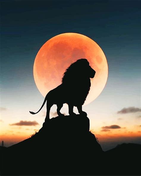 Lion Silhouette NEW Paint By Numbers - Numeral Paint Kit