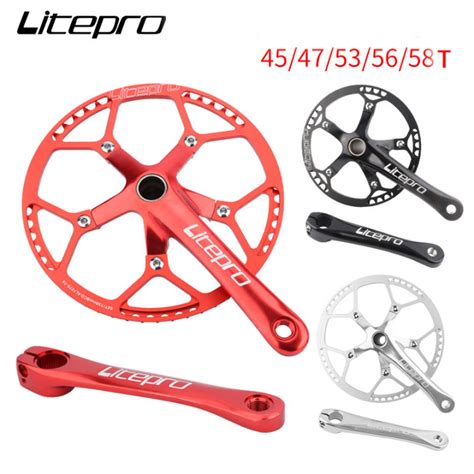 Lp Litepro Folding Bike Hollow Integrated Crank Aluminum Alloy Tooth