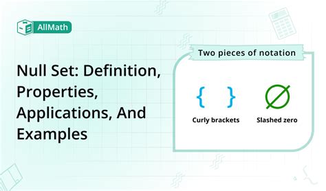 Null Set Definition Properties And Examples