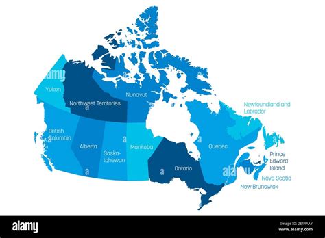 Map Of Canada Divided Into Provinces And Territories