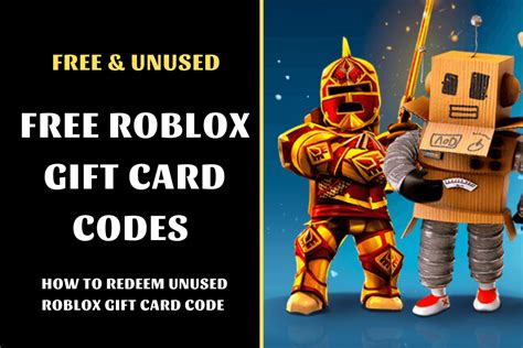 Free Roblox T Card Codes 2023 Redeem Unused Codes