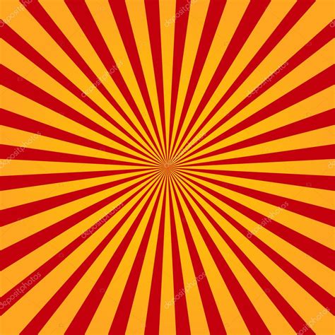 Colorful Yellow And Red Ray Sunburst Style Abstract Background Stock