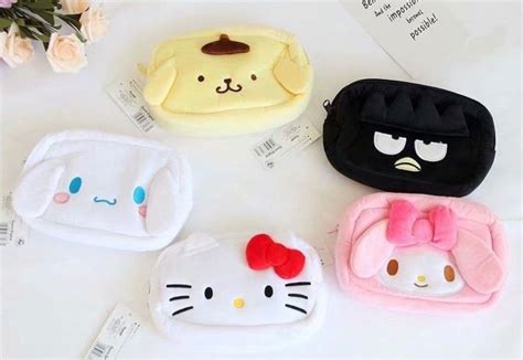 Sanrio Character Fluffy 3 Way Bag And Varies Pouches Hobbies And Toys