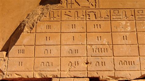 Ancient Egyptian Hieroglyphics Numbers