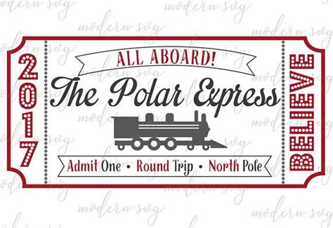 Polar Express Ticket Polar Express Christmas Svg Christmas Vector