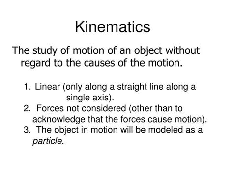 Ppt Kinematics Powerpoint Presentation Free Download Id1711518