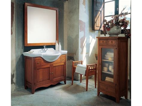 DORA Wood And Glass Vanity Unit By Tiferno Mobili