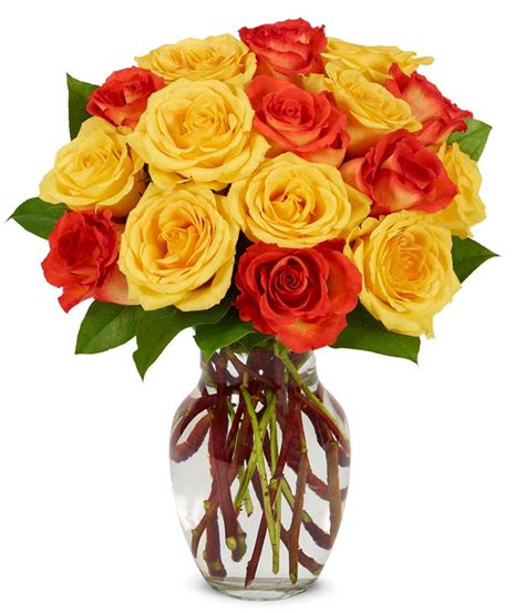 Yellow And Orange Rose Bouquet