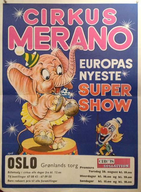 Circus Collection Cirkus Merano 1975 Affiche