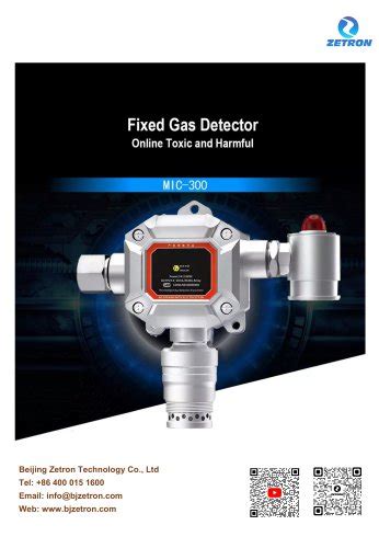 MIC600 Fixed Toxic And Harmful Gas Alarm Detector Brochure Beijing