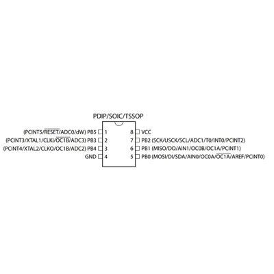 Attiny Microcontroller Pinout Features Specs Datasheet Off