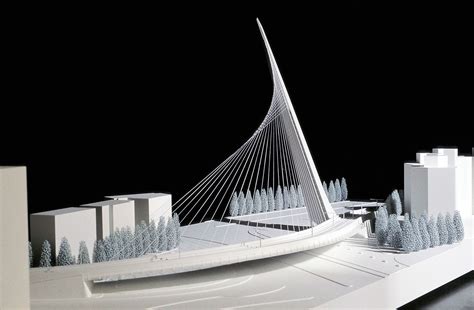 Puente De La Mujer Bridge Buenos Aires Model Scale