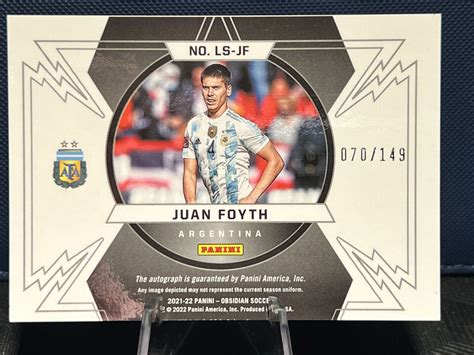 Juan Foyth Panini Obsidian Lightning Strike Auto Ebay