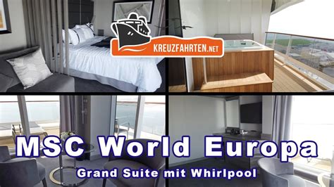 MSC World Europa Grand Suite Aurea Mit Whirlpool YouTube