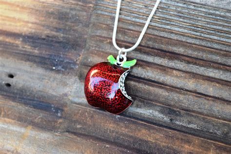 OUAT Apple Bite Necklace Snow White Apple Necklace Etsy