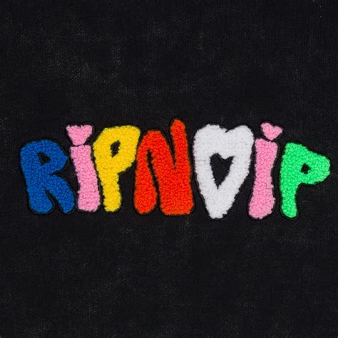 Taste The Rainbow Hoodie Black Mineral Wash Ripndip