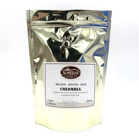 Organic Colombian Coffee Medium Roast Sonrise Coffee Company