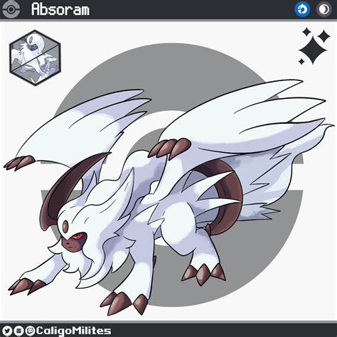 Fusion Absol And Reshiram Pokemon Fakemon By Caligomilites On Deviantart