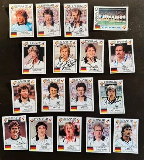 WEST GERMANY 1990 Panini World Cup Story Complete ESPANA 82 Signed