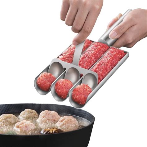 Meatballs Maker Tool Stainless Steel Kitchen Triple Meatball Maker