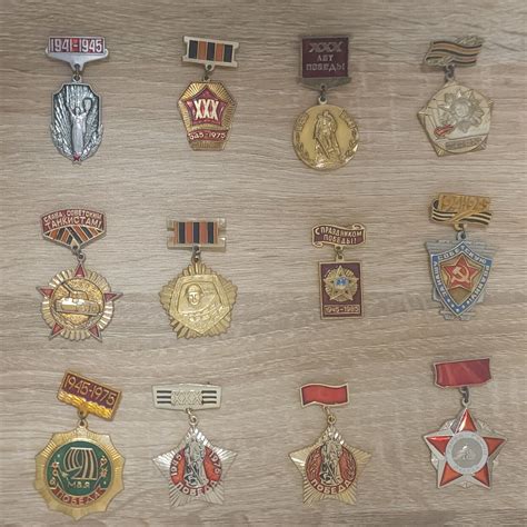 Lot Of Soviet Medal Badges Ww Great Patriotic War Original