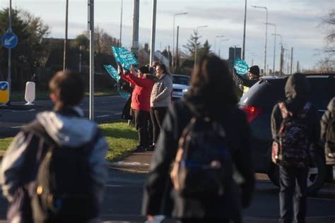 Teacher Strikes Fleetwood High Staff Form Picket Line On The Second