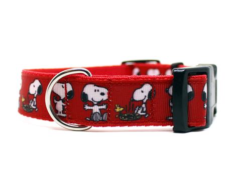 Red Snoopy Dog Collar Dog Charmed